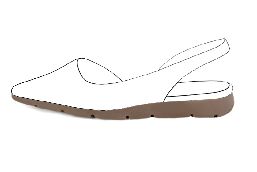 3&frasl;4 inch / 2 cm high rubber soles at the back. Profile view - Florence KOOIJMAN